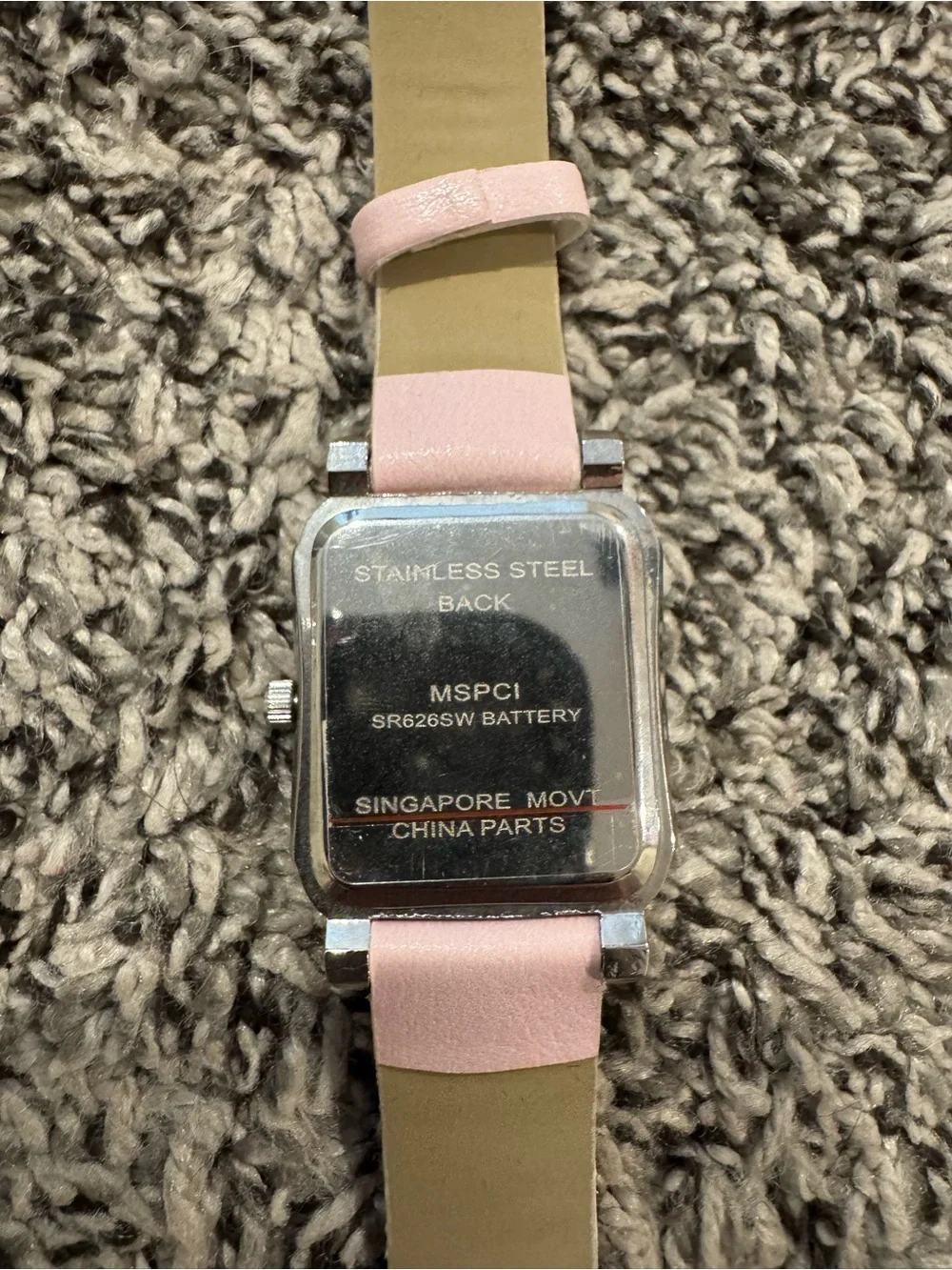 Pink rhinestone watch